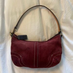 Suede Coach purse